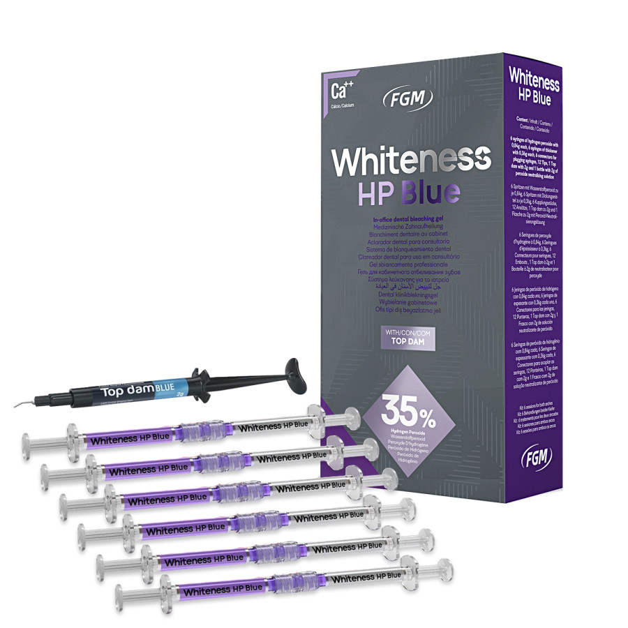 Blanqueamiento Whiteness Hp Blue 35% Kit 6 Pacientes - FGM