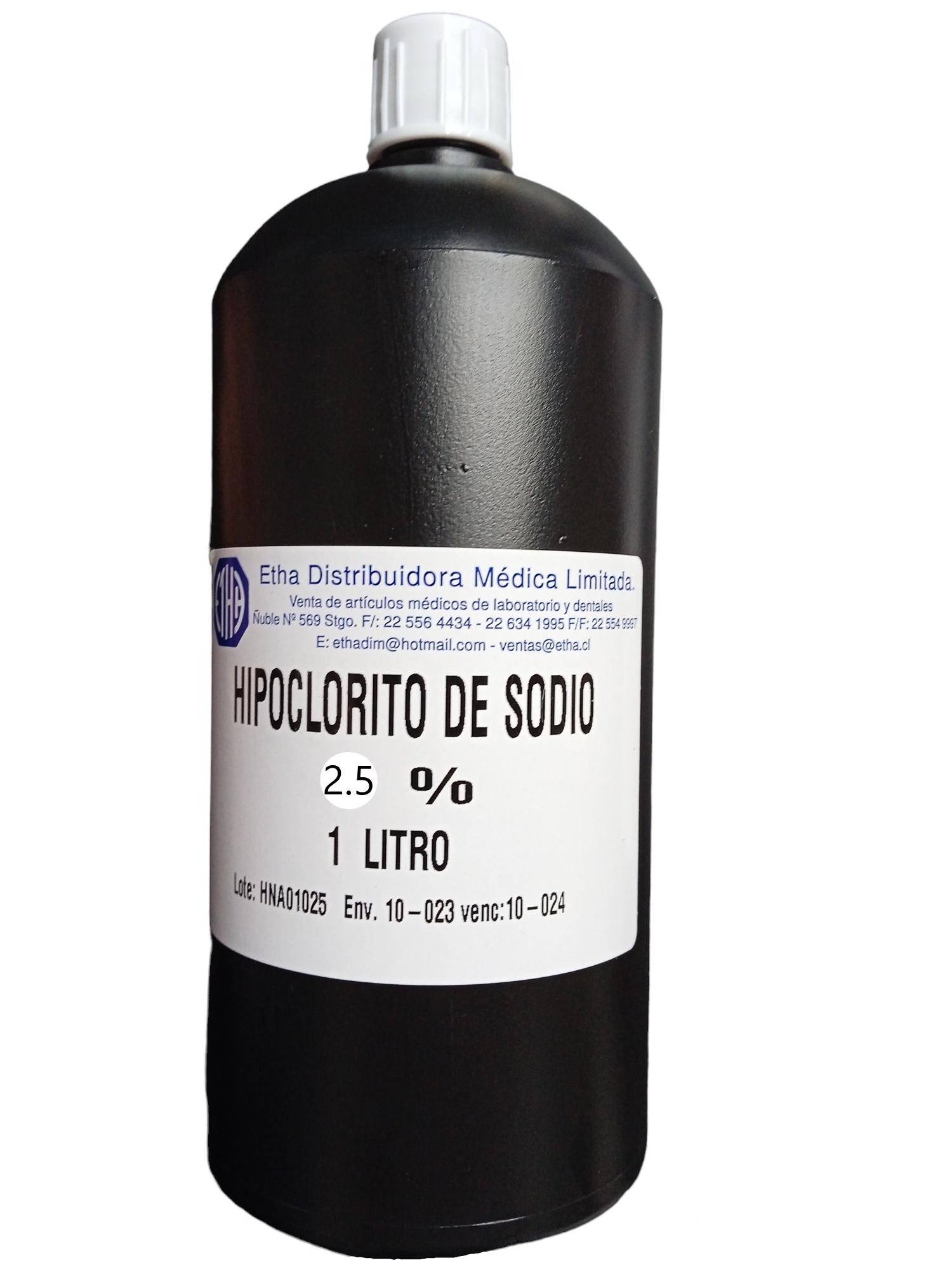 Hipoclorito de Sodio 2,5% 1 litro - ETHA