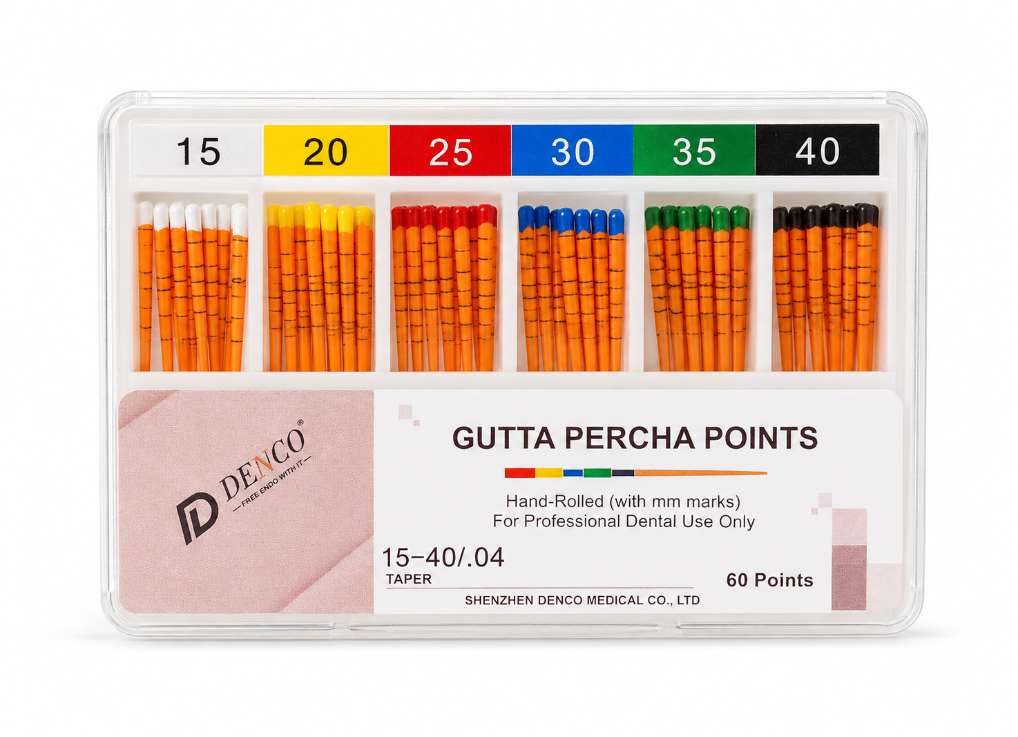 Conos de Gutapercha Milimetrados 04% - DENCO