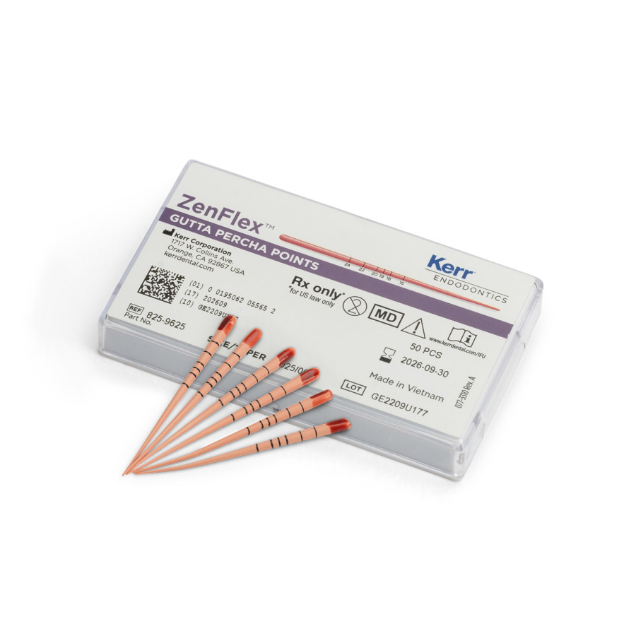 Conos De Gutta Percha Zenflex De 25 Taper 04 - KERR