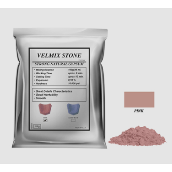 Yeso Extraduro Stone Rosado 1 Kilo - VELMIX