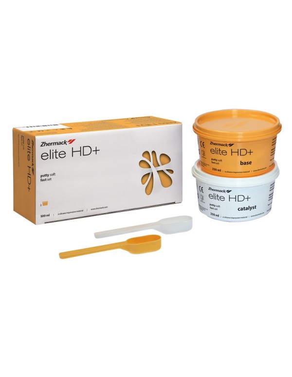 Silicona Adición Pesada Elite HD+ Putty Fast 2x250 ml - DENTSPLY
