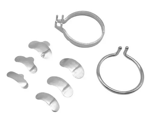 Set De Matrices Preformadas 6 Tipos + 2 Anillos Tipo Palodent - MEDEXIN