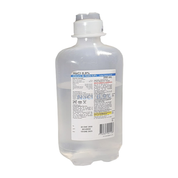 Suero Fisiológico 0,9% 250 mL - BBRAUN
