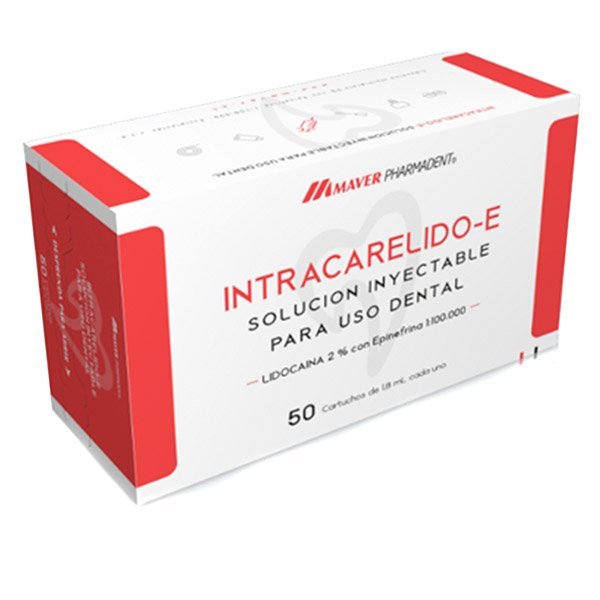 Anestesia Lidocaina Plastico 2% 50 carpules- MAVER