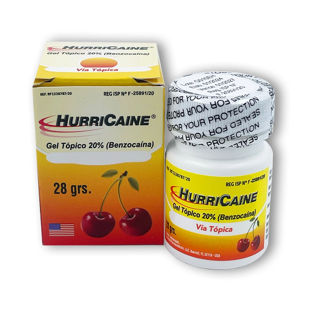 Hurricaine Gel Tópico 20% (Benzocaína) 28 grs - HURRICAINE