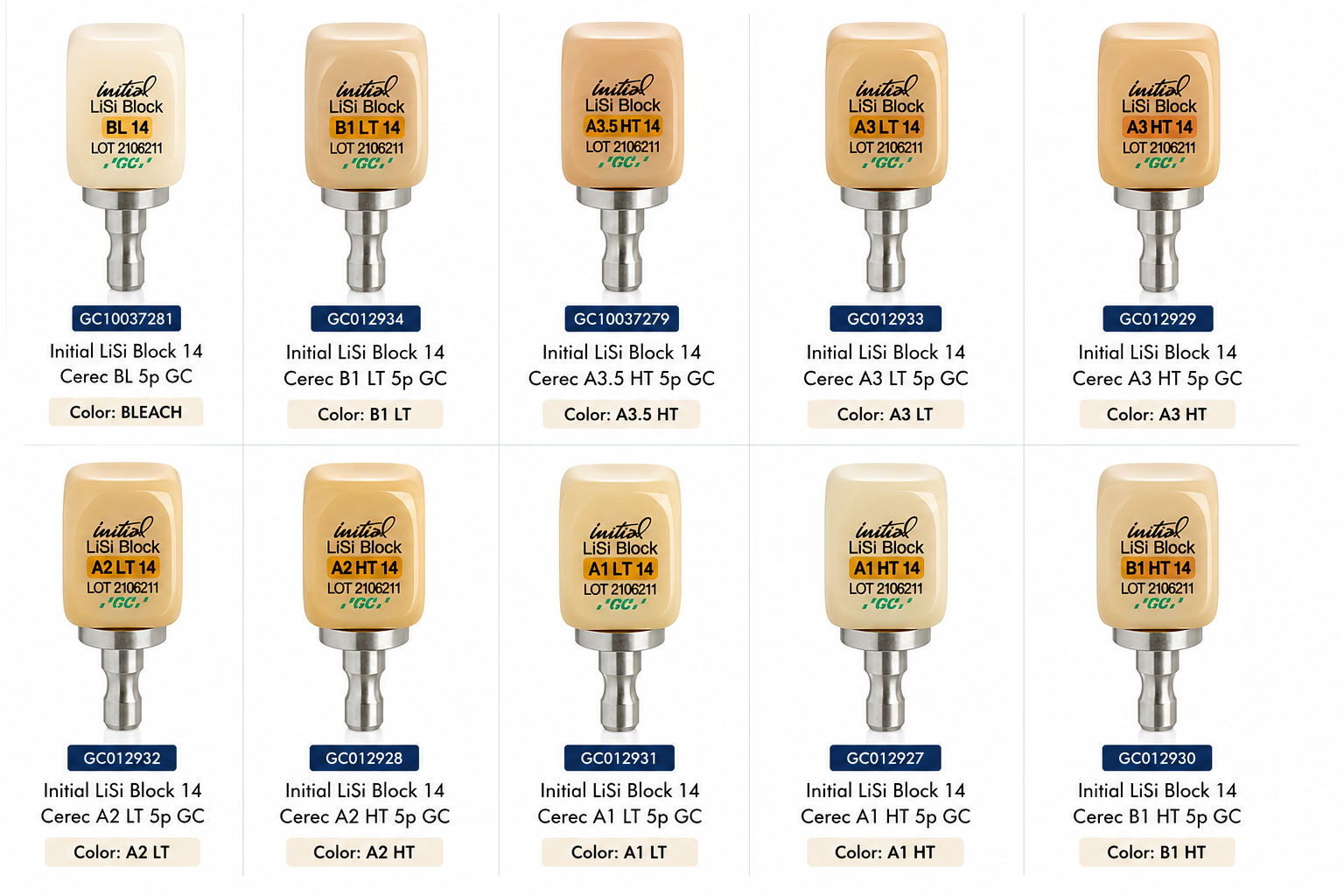 Initial LiSi Block 14 CEREC - GC