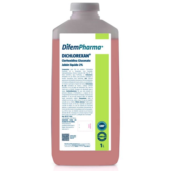 Diclorhexan Jabón Líquido Clorhexidina Gluconato 2% - DIFEM